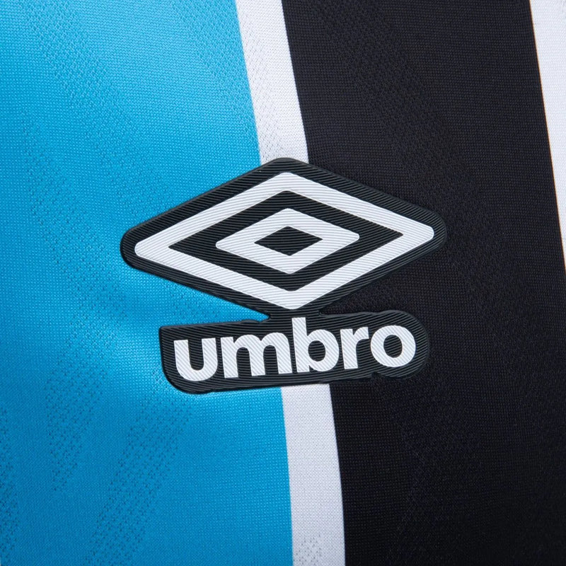 Camisa Umbro Grêmio 2025/26 I Manga Longa - Modelo Torcedor - Azul, Preto, Branco