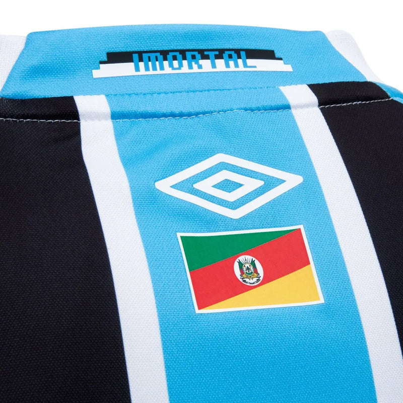 Camisa Umbro Grêmio 2025/26 I - Modelo Torcedor - Azul, Preto, Branco