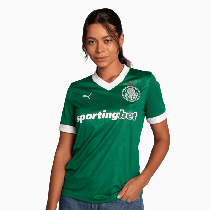 Camisa Feminina Puma Palmeiras 2025/26 I Torcedor - Verde
