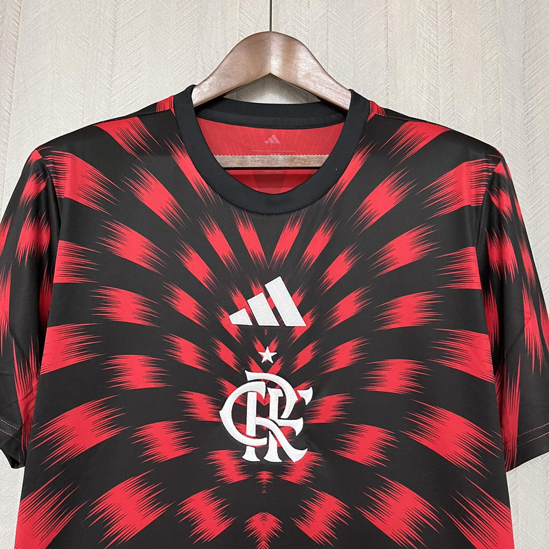 Camisa Flamengo Pré-Jogo 25/26 - Vermelha e Preta
