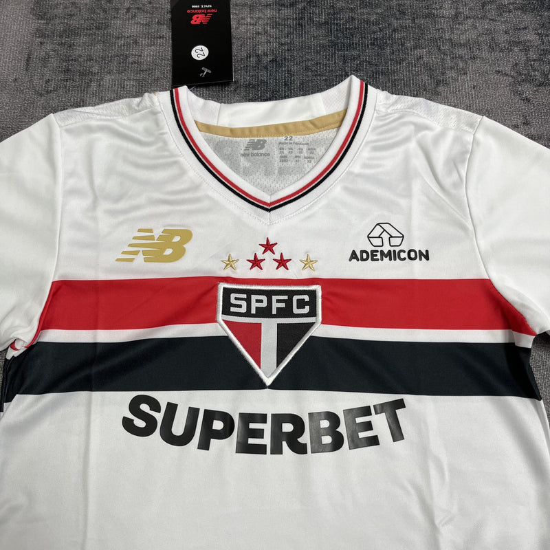 Conjunto Infantil São Paulo Titular 25/26 - Branco