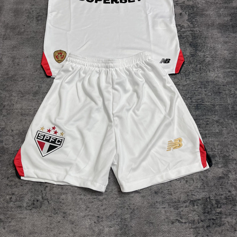 Conjunto Infantil São Paulo Titular 25/26 - Branco