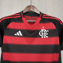 Camisa Flamengo Titular 25/26 - Feminina Baby Look Vermelha e Preta