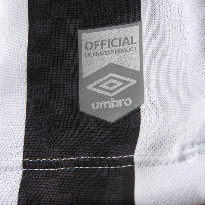 Camisa Masculina Umbro Santos Torcedor 2025/26 II - Listrada, Preto, Branco