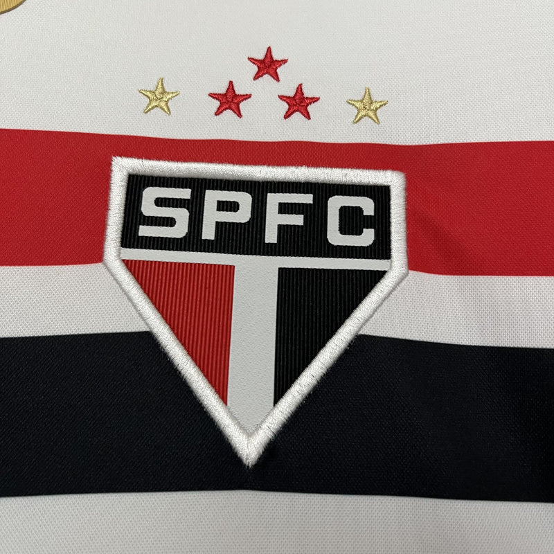 Camisa São Paulo Titular 25/26 - Versão Feminina Baby Look Branca
