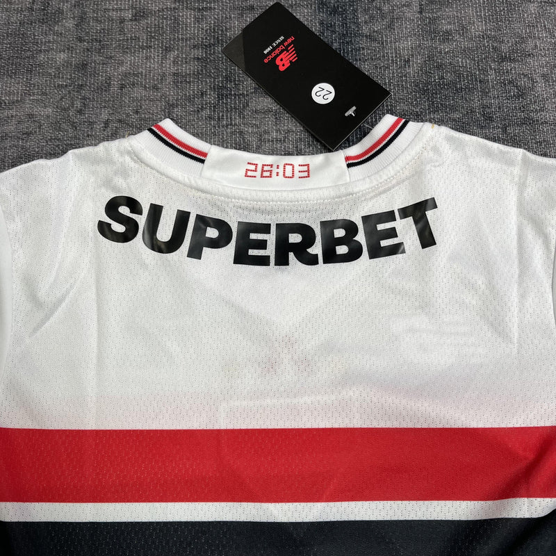 Conjunto Infantil São Paulo Titular 25/26 - Branco