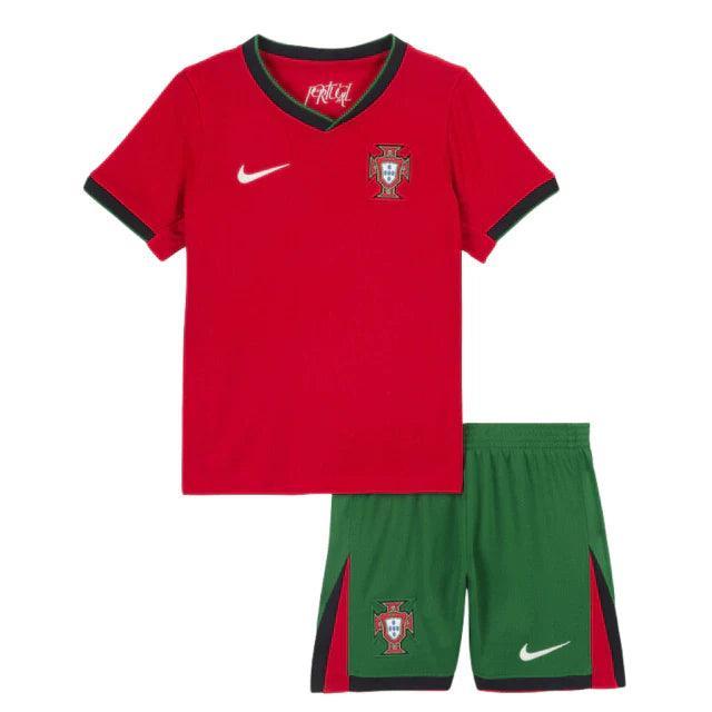 Conjunto Infantil Portugal I 2024 Torcedor Vermelho
