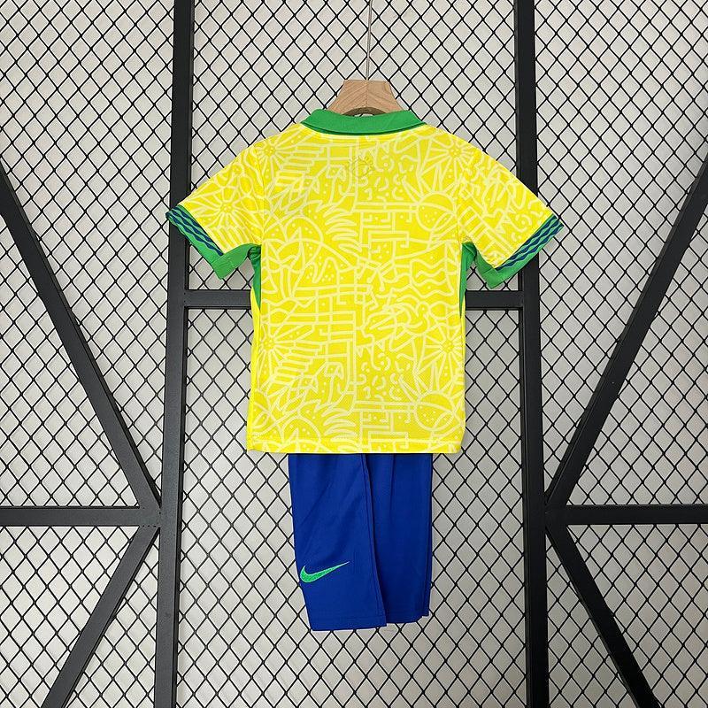 Conjunto Infantil Seleção Brasil l 2024 Torcedor Amarelo