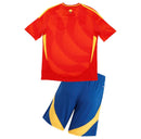 Conjunto Infantil Seleção Espanha l 2024 - Vermelho - Modelo Torcedor