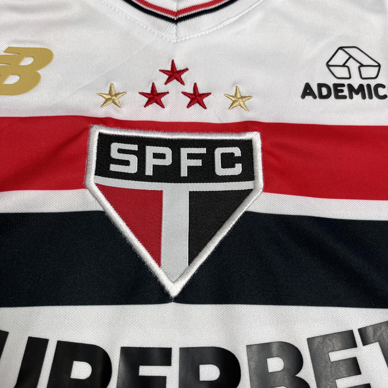 Conjunto Infantil São Paulo Titular 25/26 - Branco