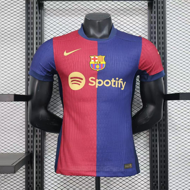 Camisa Barcelona Home 24/25 Jogador - Azul e Vermelha