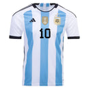 Camisa Argentina Patch Campeão Copa do Mundo 2022 - Adidas Torcedor Masculina