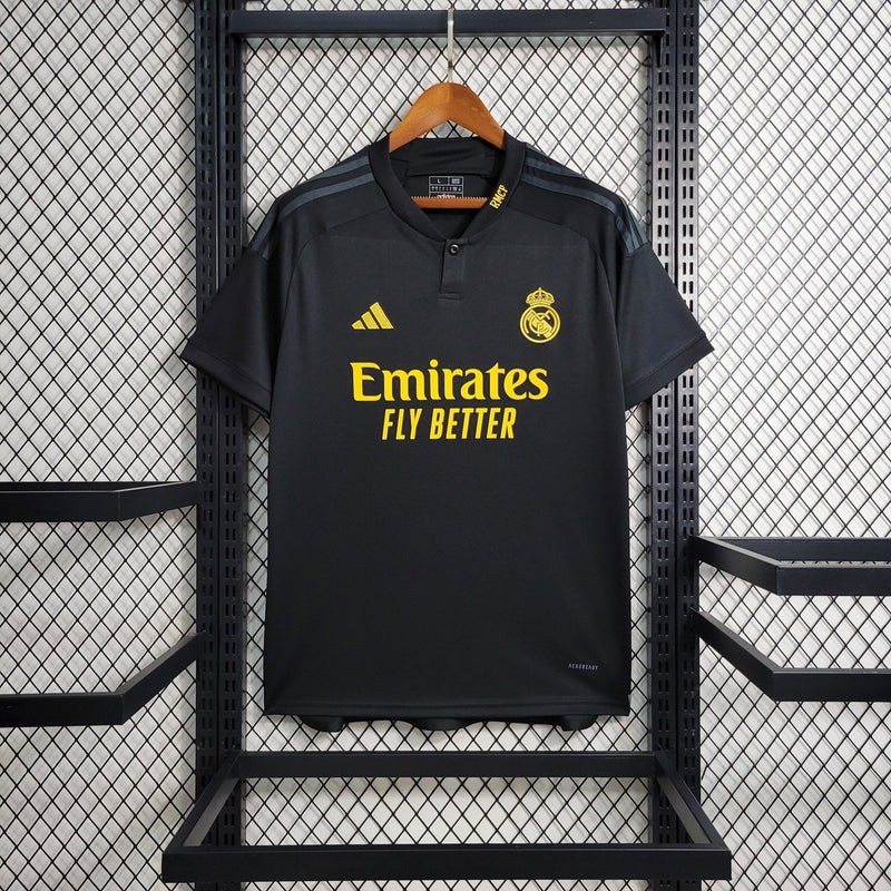 Camisa Real Madrid 23/24 Preta - Adidas - Torcedor Masculina - Lançamento
