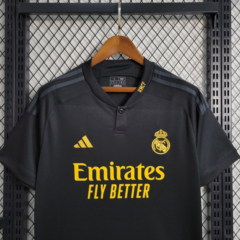 Camisa Real Madrid 23/24 Preta - Adidas - Torcedor Masculina - Lançamento