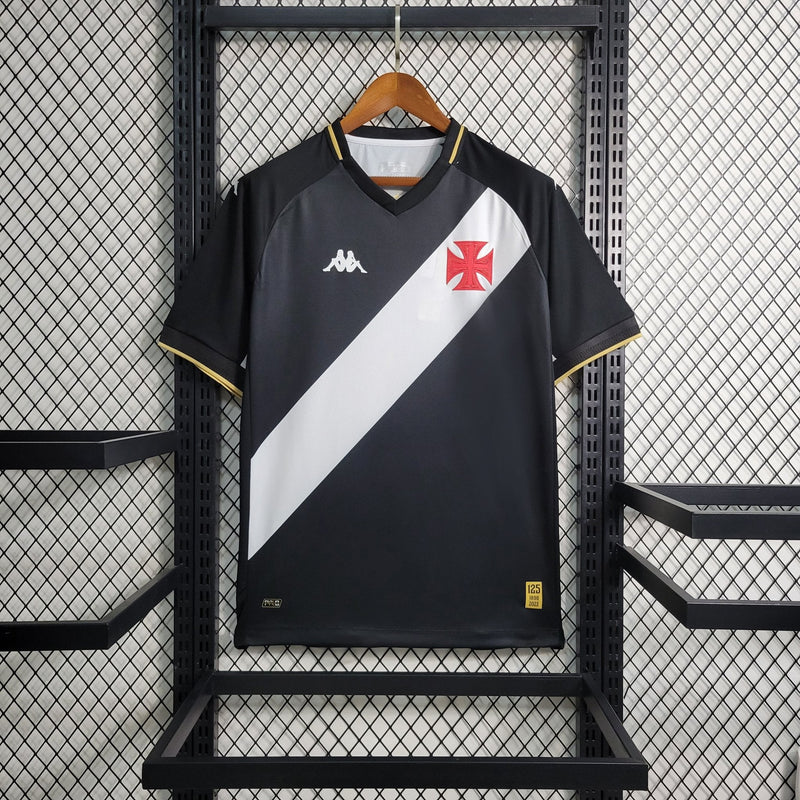Camisa Vasco da Gama I 23/24 - Kappa Torcedor Masculina - Preta