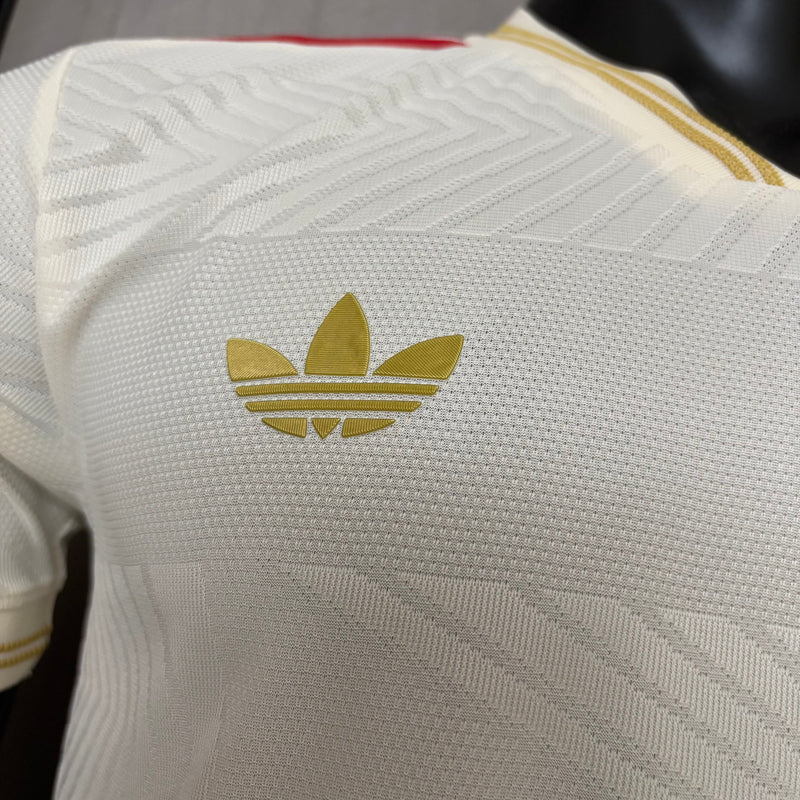 Camisa Flamengo III 2025/26 - Versão Jogador Branco e Dourado