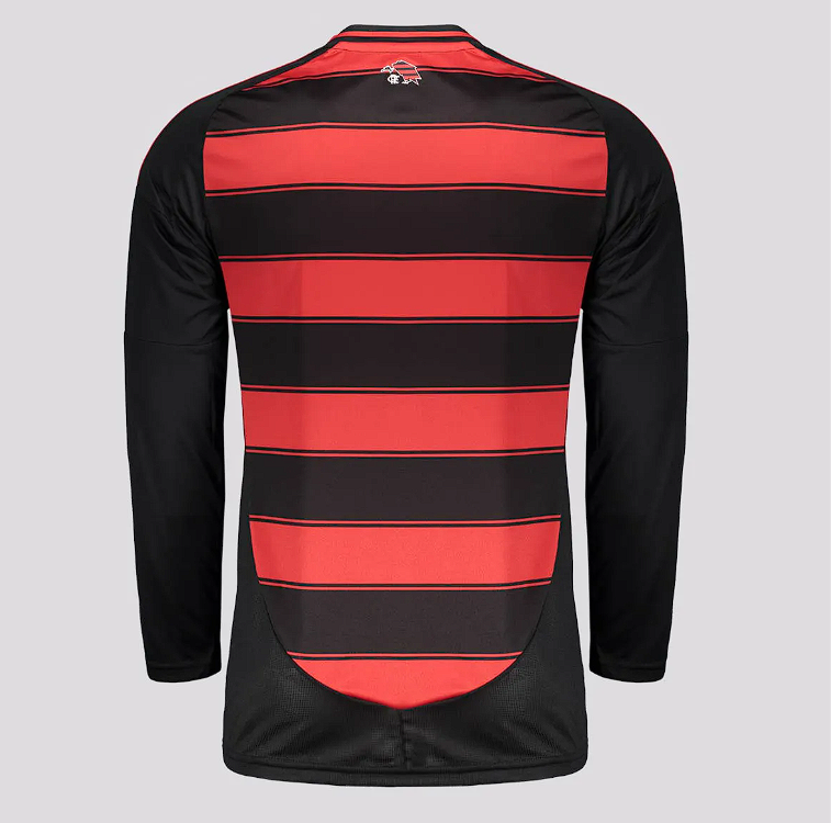 Camisa Flamengo Titular 25/26 Manga Longa - Vermelha e Preta