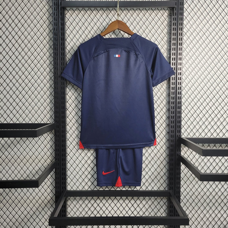 Kit Infantil PSG Titular 2025/26 - Nike Torcedor - Azul